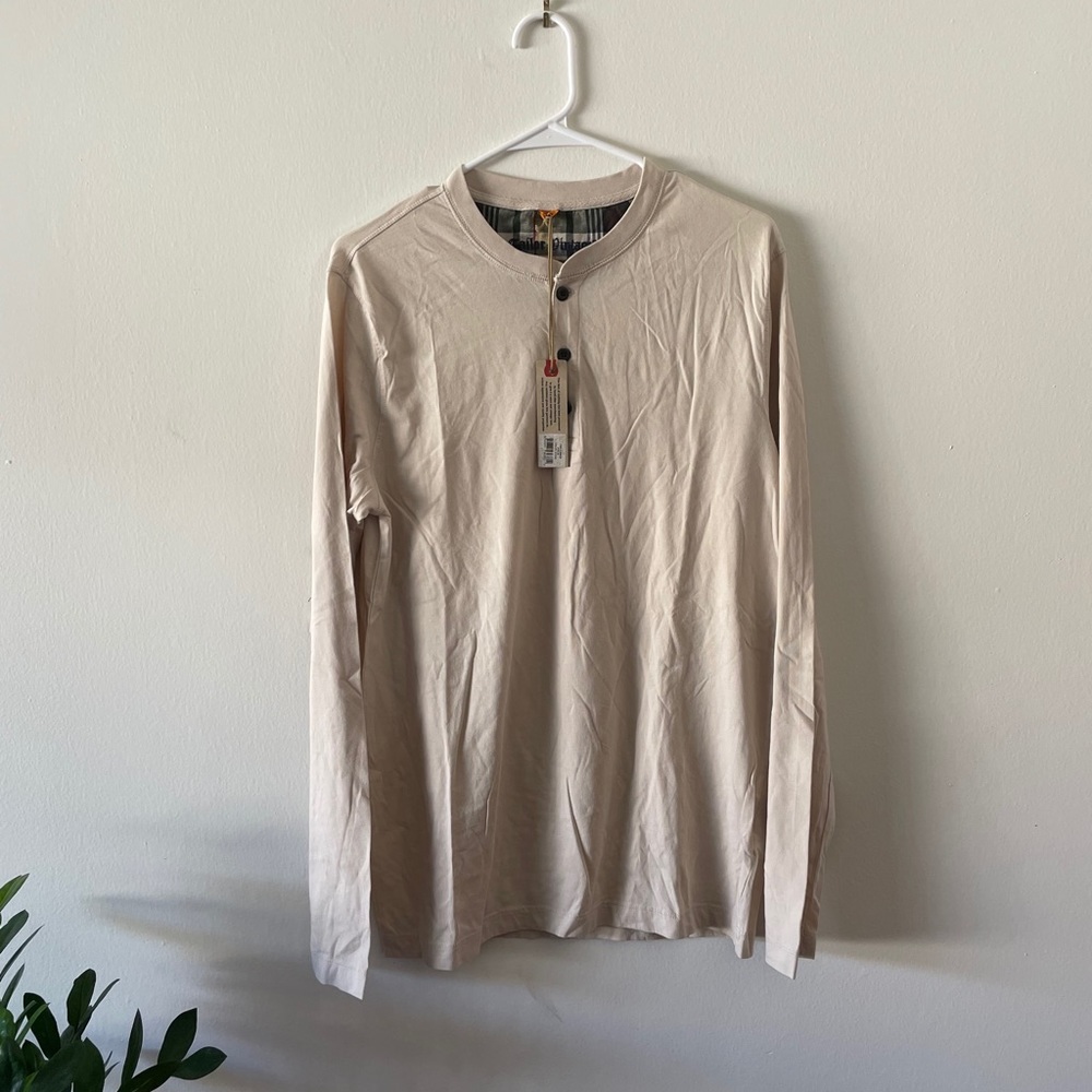 NWT long sleeve partial button up